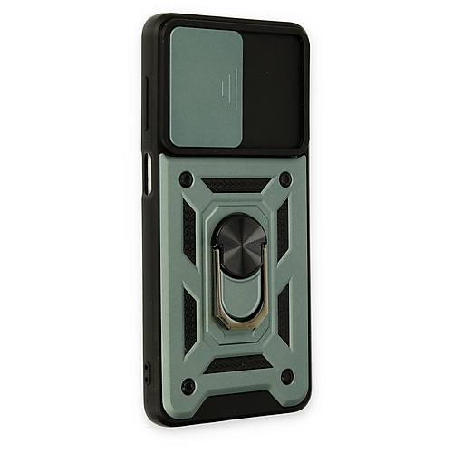 Galaxy M52 5G K�l�f Pars Lens Y�z�kl� Silikon - Ye�il