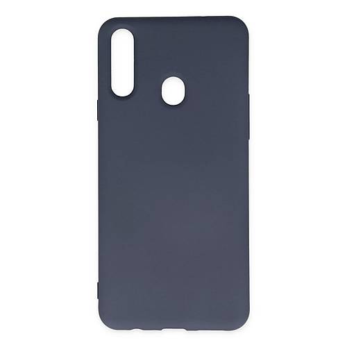 Galaxy A20S K�l�f Nano i�i Kadife Silikon - Gri