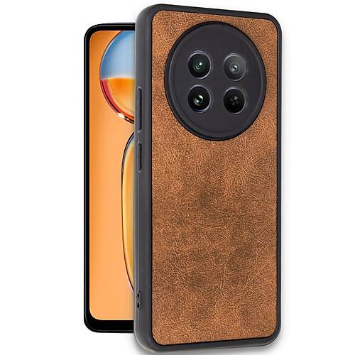 Realme 12 5G K�l�f Aras Deri Kapak - Taba