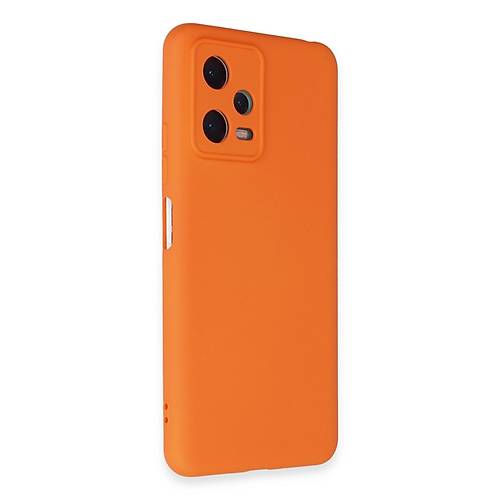 Redmi Note 12 5G K�l�f Nano i�i Kadife Silikon - Turuncu