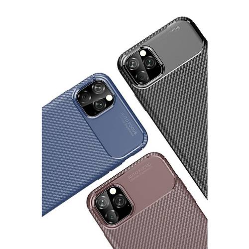 iPhone 11 Pro Max K�l�f Auto Focus Karbon Kapak - Siyah
