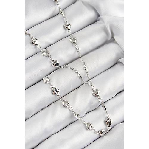 Pirin� Zirkon Ta�l� Kalp Model G�m�� Renk Y Kolye