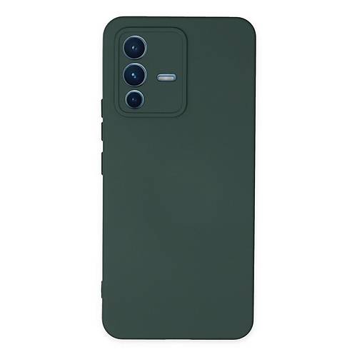 V23 5G K�l�f Nano i�i Kadife Silikon - Koyu Ye�il