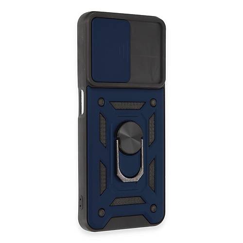 Realme C35 K�l�f Pars Lens Y�z�kl� Silikon - Lacivert