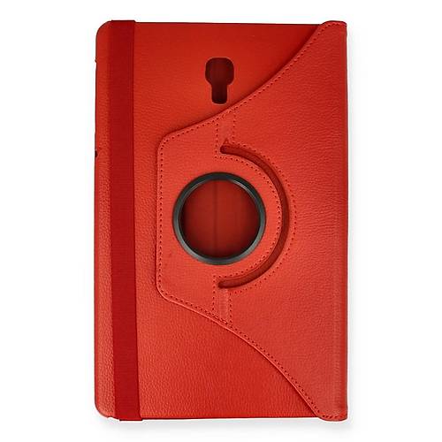 Galaxy T590 Tab A 10.5 K�l�f 360 Tablet Deri K�l�f - K�rm�z�
