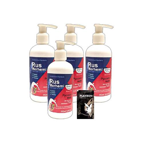 Playboy 4'l�x 250 ml T�y D�k�c� Krem Ceviz S�tl� & Cevizli Rus Merhemi + Yan�nda Jel