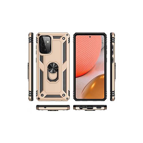 Galaxy A72 K�l�f Sofya Y�z�kl� Silikon Kapak - Gold
