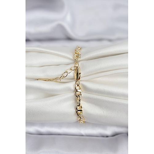 14K Gold Renk Kaplama Zincir Model CM Kad�n Bileklik