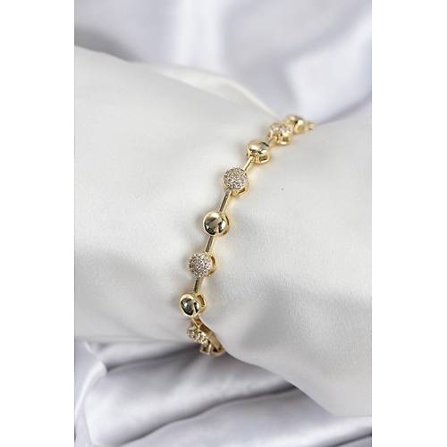 Pirin� VIP Seri Gold Renk Top�uk Model Kad�n Bileklik