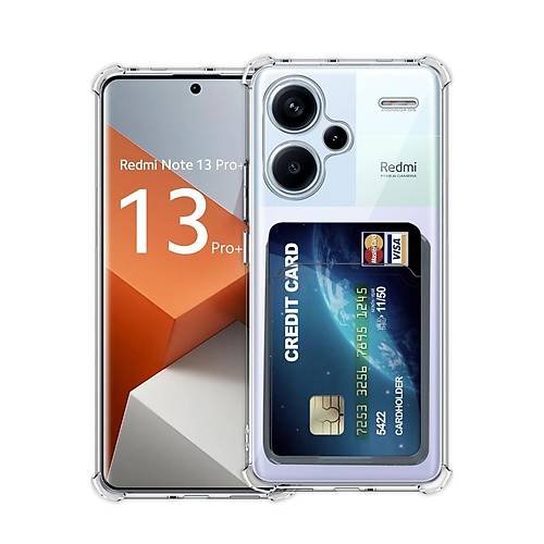 Redmi Note 13 Pro Plus K�l�f Kart �effaf Silikon - �effaf