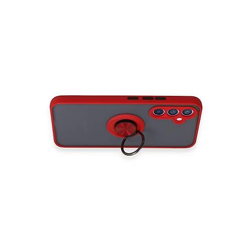 Galaxy A34 5G K�l�f Montreal Y�z�kl� Silikon Kapak - K�rm�z�
