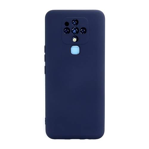 Camon 16 K�l�f Nano i�i Kadife Silikon - Lacivert