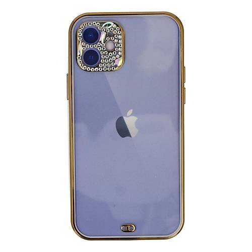 iPhone 12 K�l�f Liva Ta�l� Silikon - Mor
