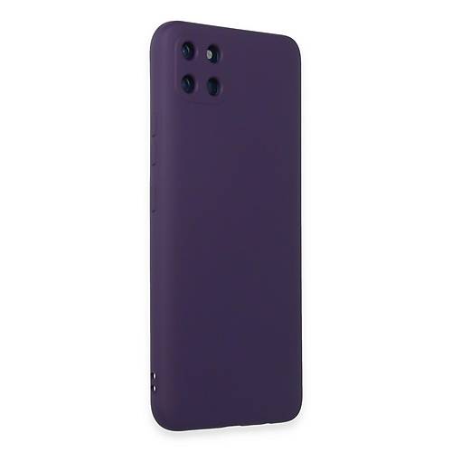 Realme C11 K�l�f Nano i�i Kadife Silikon - Mor