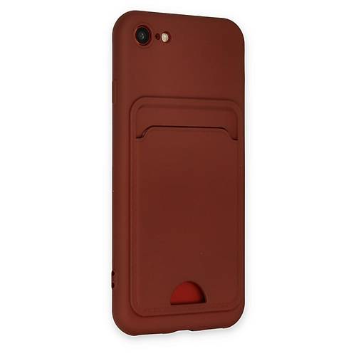 iPhone 7 K�l�f Kelvin Kartvizitli Silikon - Bordo