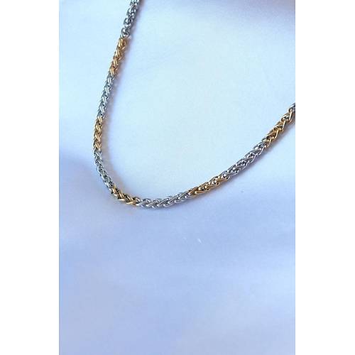 316L �elik Mix Renk Kal�n Zincir Model Erkek Kolye