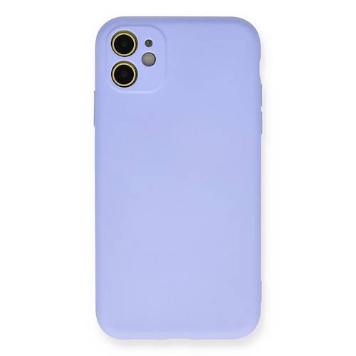 iPhone 11 K�l�f Nano i�i Kadife Silikon - Lila