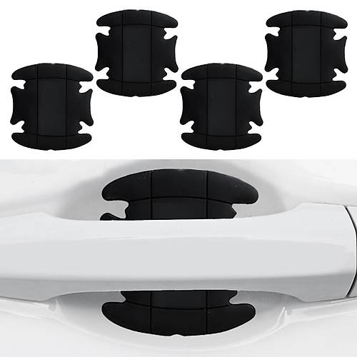 D�� Kap� Kolu Koruma Band� Silikon 4 Par�a Siyah