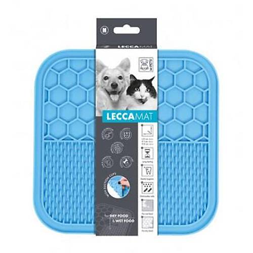 Lecca Kedi ve K�pekler ��in Yava� Beslenme �d�l Mat� Medium Mavi 21x21 Cm