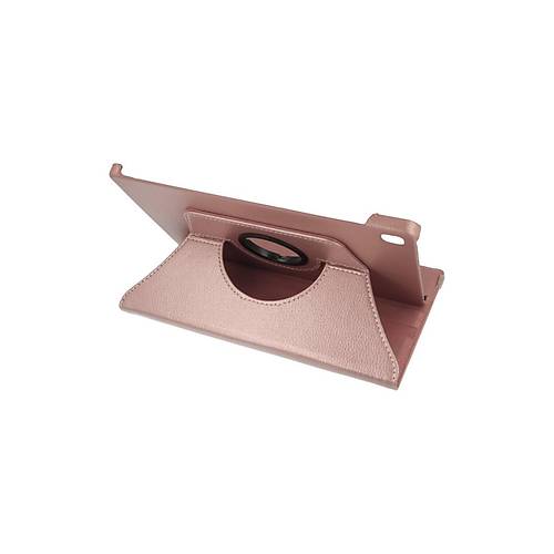 Galaxy P610 Tab S6 Lite 10.4 K�l�f 360 Tablet Deri K�l�f - Rose Gold