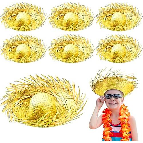 Tropikal Parti Sar� Has�r Hawaii �apkas� 13x36 cm