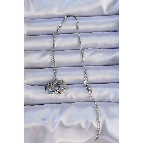 316L �elik G�m�� Renk Zirkon Ta�l� Kolye