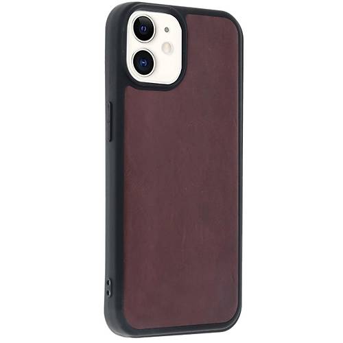 iPhone 11 K�l�f Aras Deri Kapak - Bordo