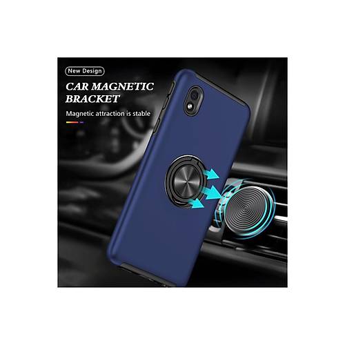 Galaxy A01 Core K�l�f Elit Y�z�kl� Kapak - Lacivert