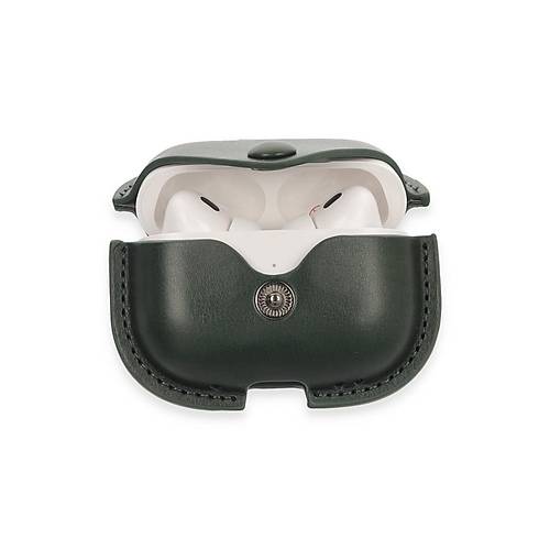 Airpods Pro 2 (2.nesil) �anta Deri K�l�f - Haki Ye�il