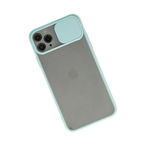 iPhone 11 Pro Max K�l�f Palm Buzlu Kamera S�rg�l� Silikon - Turkuaz