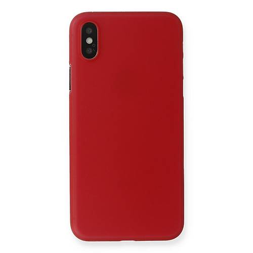 iPhone X K�l�f PP Ultra �nce Kapak - K�rm�z�