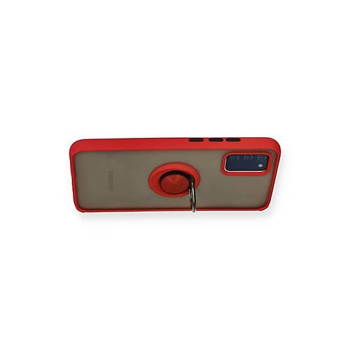 Galaxy A02S K�l�f Montreal Y�z�kl� Silikon Kapak - K�rm�z�