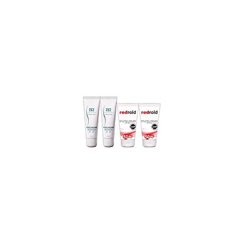 Kaz Gagas� Kremi 2x100 ml Rahatlat�c�+Redroid Rahatlat�c� Bak�m Krem 2x50 ml