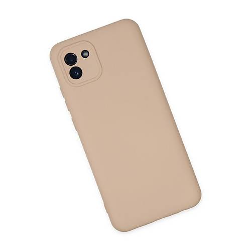 Galaxy A03 K�l�f Nano i�i Kadife Silikon - Pudra