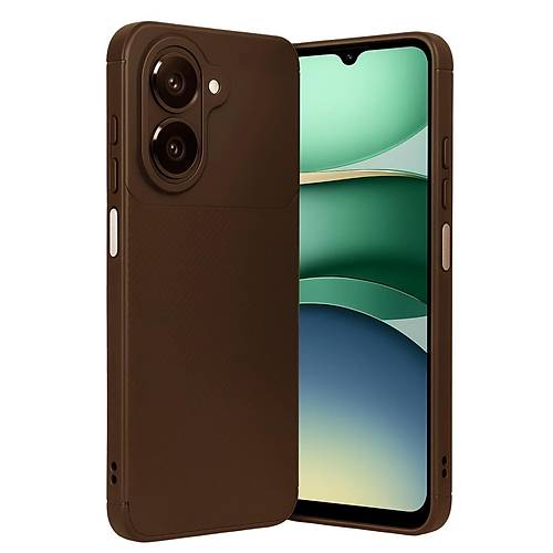 Galaxy A07 4G Auto Focus Karbon Kapak - Kahverengi