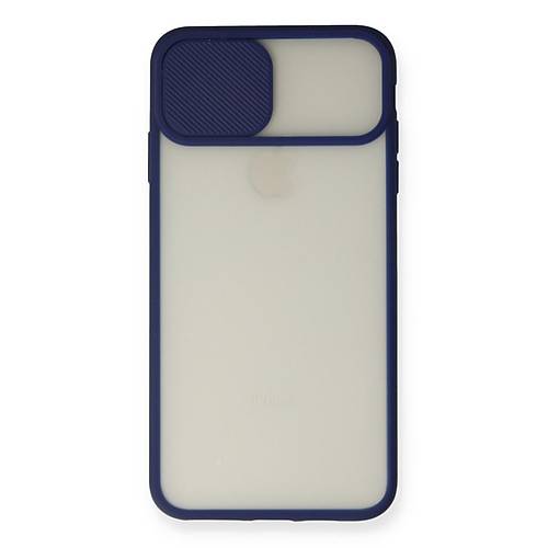 iPhone X K�l�f Palm Buzlu Kamera S�rg�l� Silikon - Lacivert