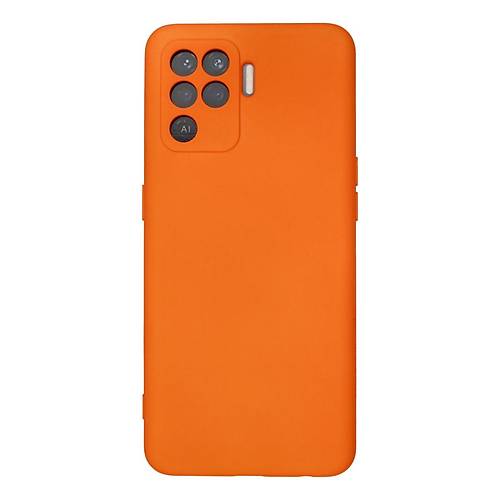 Reno 5 Lite K�l�f Nano i�i Kadife Silikon - Turuncu