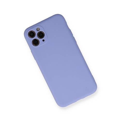 iPhone 11 Pro K�l�f Nano i�i Kadife Silikon- Lila