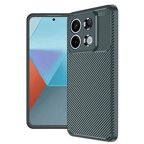 Redmi Note 13 Pro 4G K�l�f Auto Focus Karbon Kapak - Koyu Ye�il