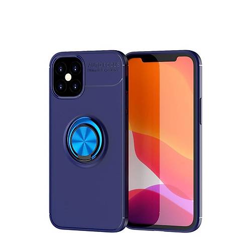 iPhone 12 Mini K�l�f Range Y�z�kl� Silikon - Mavi