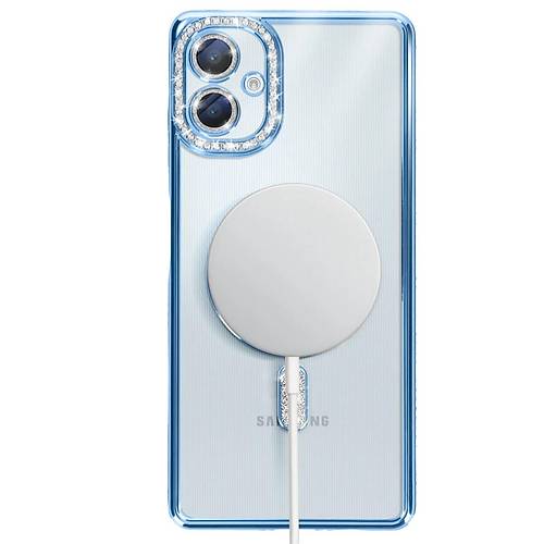 Galaxy A06 Joke Simli Magneticsafe K�l�f - Mavi