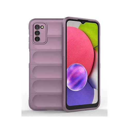 Galaxy A03S K�l�f Optimum Silikon - Mor