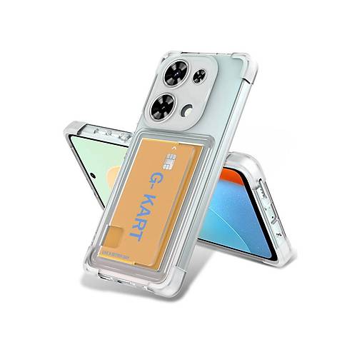 Redmi Note 13 Pro 4G K�l�f Kart �effaf Silikon - �effaf