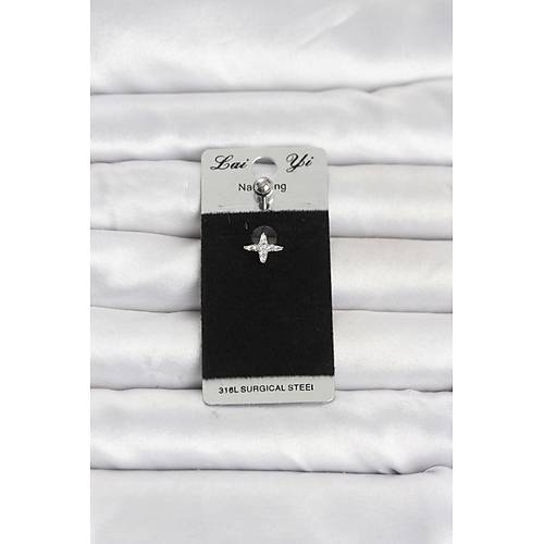 316L Cerrahi �elik Y�ld�z Model Zirkon Ta�l� G�bek Piercing