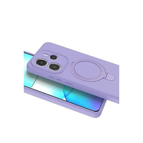 Redmi Note 14 4G Regal Magsafe Standl� Kapak - Lila