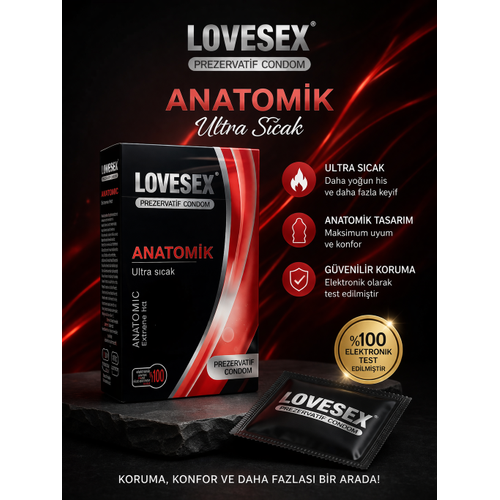 Lovesex Anatomik Prezervatif Ultra S�cak Etkili Kondom Y�ksek Hassasiyet ve Koruma 1 Adet