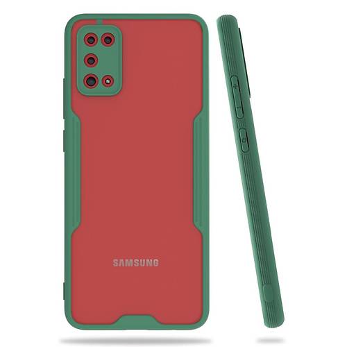 Galaxy A02S K�l�f Platin Silikon - Ye�il