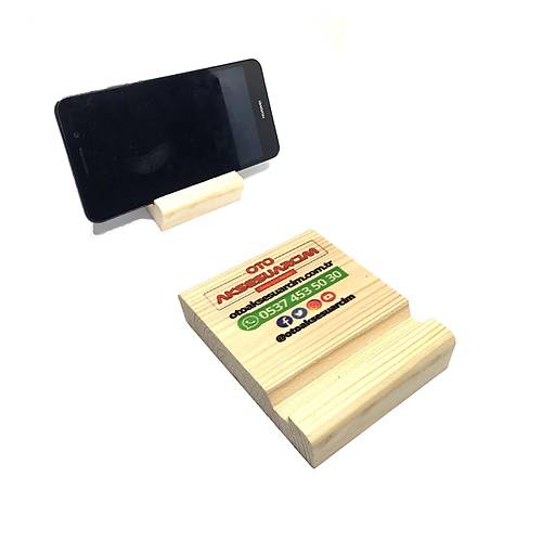 Ah�ap Telefon Tablet Stand� Telefon Tutucu Promosyon