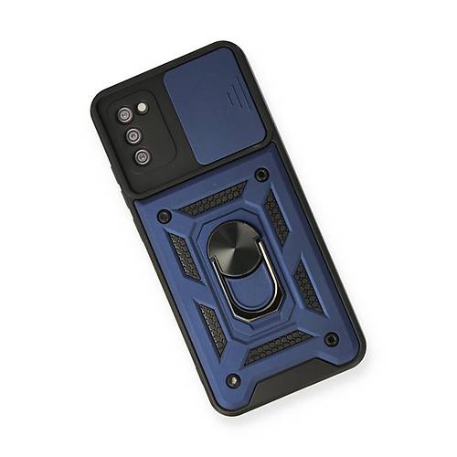 Galaxy A03S K�l�f Pars Lens Y�z�kl� Silikon - Lacivert