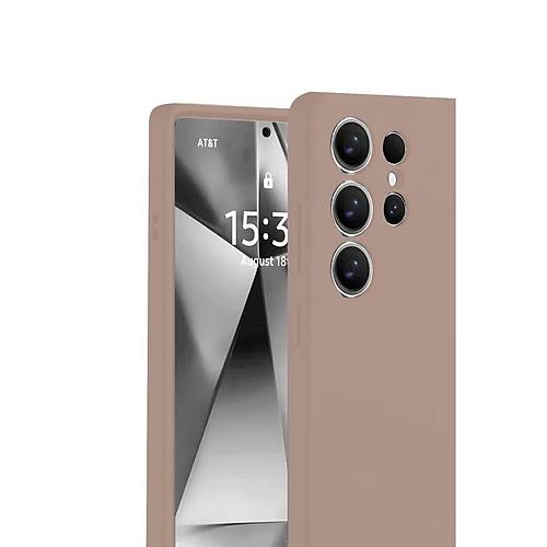 Galaxy S25 Ultra K�l�f Nano i�i Kadife Silikon - Pudra